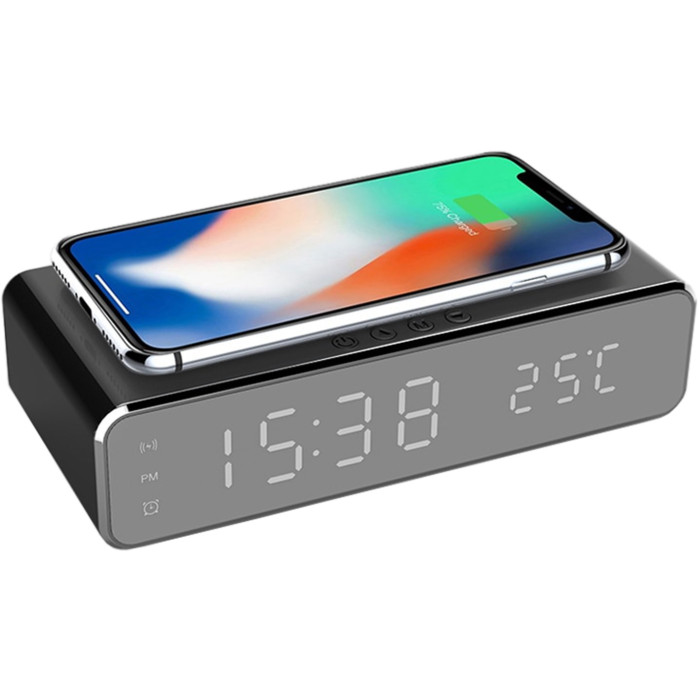 Beveilis įkroviklis, laikrodis, termometras