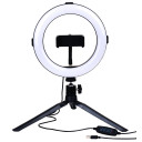 Apskritas šviestuvas selfiams, 10W, 5V, CCT spalvos