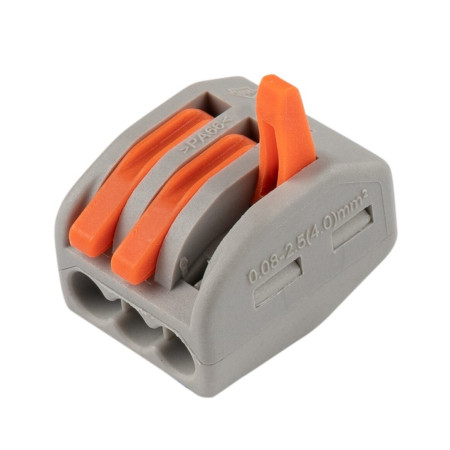 Užspaudžiamas laido sujungimas, 3 gyslos