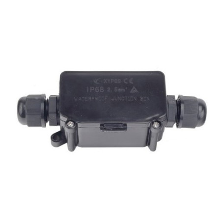 Vandeniui atspari jungčių dėžutė, plastikinė, IP58, 2 terminalai