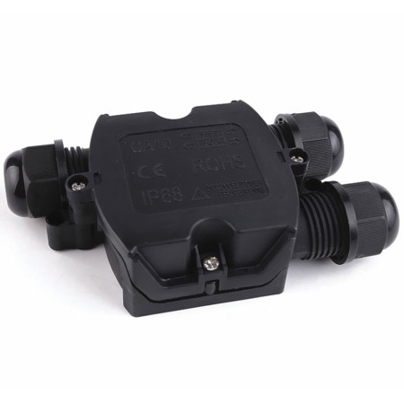 Vandeniui atspari jungčių dėžutė, plastikinė, IP58, 3 terminalai