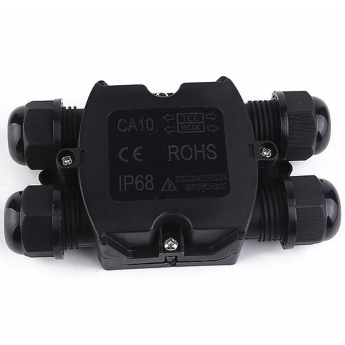 Vandeniui atspari jungčių dėžutė, plastikinė, IP58, 4 terminalai