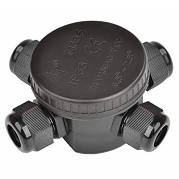 Vandeniui atspari jungčių dėžutė, plastikinė, IP54, 4 terminalai