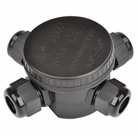 Vandeniui atspari jungčių dėžutė, plastikinė, IP54, 4 terminalai