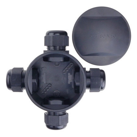 Vandeniui atspari jungčių dėžutė, plastikinė, IP54, 4 terminalai