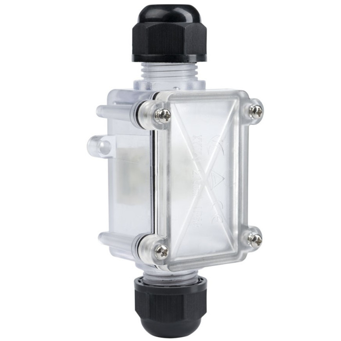 Jungčių dėžutė, polikarbonato, IP58, 2 terminalai