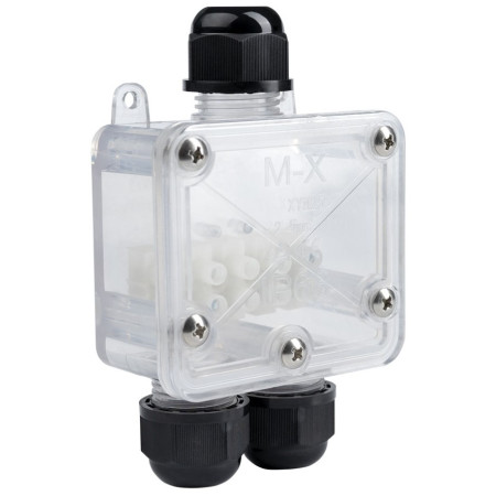 Jungčių dėžutė, polikarbonato, IP58, 3 terminalai