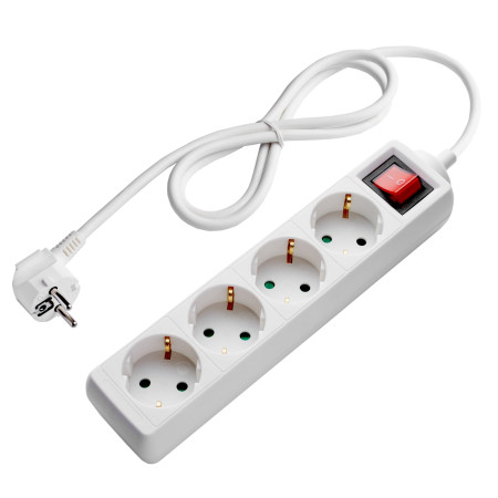 Ilgintuvas, 3m, 4 lizdai, su jungtuku