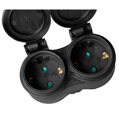 Šakotuvas, 2 lizdai, IP44