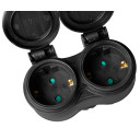 Šakotuvas, 2 lizdai, IP44