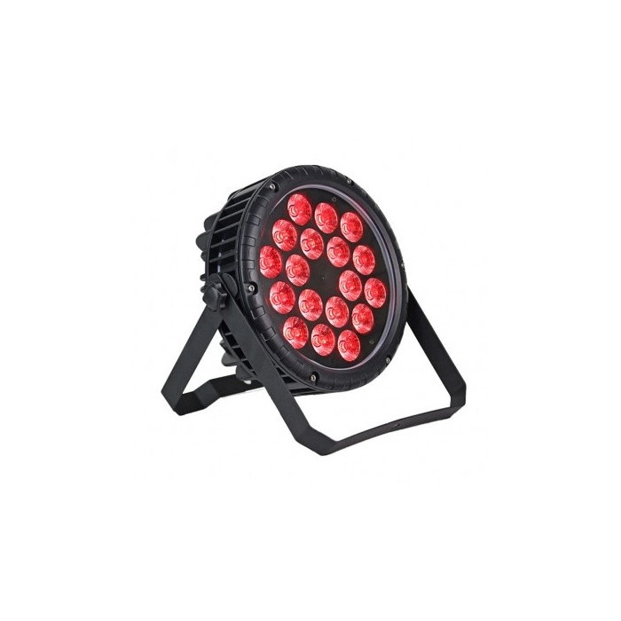 LED PAR prožektorius, 18x10W, 180W, RGBW, plokščias, vandeniui atsparus, 4in1