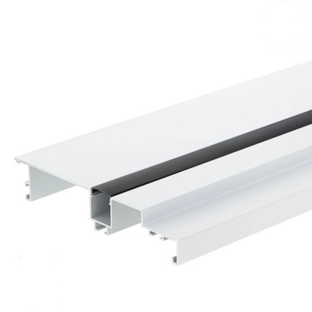 Profilis LED juostai, paviršinis, prie lubų, baltas, juodas dangtelis