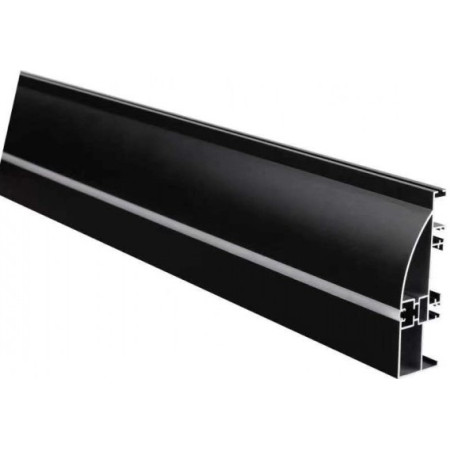 Profilis LED juostai, paviršinis, prie grindų, juodas