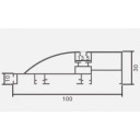 Profilis LED juostai, paviršinis, prie grindų, baltas