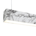 Profilis LED juostai, paviršinis, prie grindų, marmurinis, baltas dangtelis