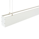 Profilis LED juostai, paviršinis, prie grindų, baltas, baltas dangtelis