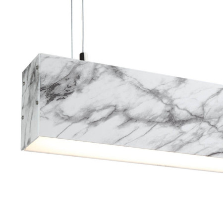 Profilis LED juostai, paviršinis, prie grindų, marmurinis, baltas dangtelis