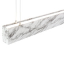 Profilis LED juostai, paviršinis, prie grindų, marmurinis, baltas dangtelis