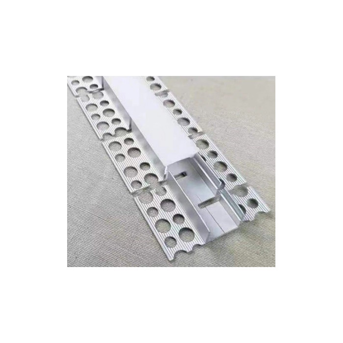 Profilis LED juostai, priglaistomas, baltas, baltas dangtelis, lenkiamas