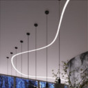 Profilis LED juostai, priglaistomas, baltas, baltas dangtelis, lenkiamas