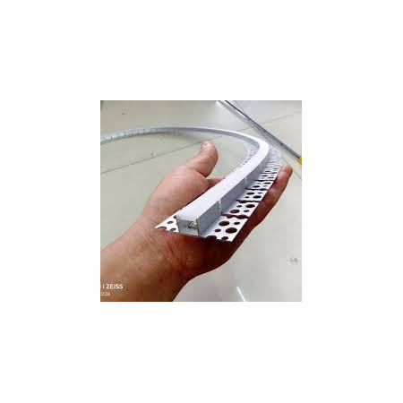 Profilis LED juostai, priglaistomas, baltas, juodas dangtelis, lenkiamas