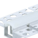 Profilis LED juostai, priglaistomas, baltas, juodas dangtelis, lenkiamas