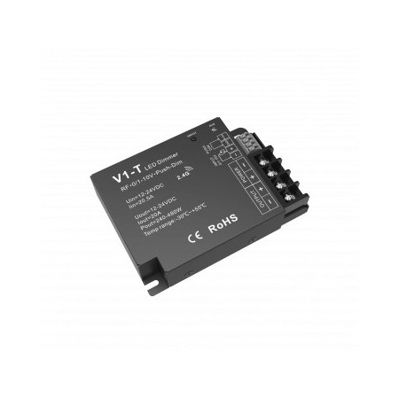 LED pastovios įtampos maitinimo valdiklis, 12-24V, 20A, 1 kanalas, nuotolinis valdymas, 3 metai garantija