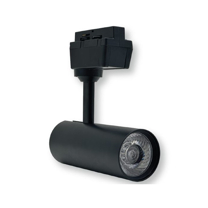 LED bėginis šviestuvas, 1F, 12W, 1200Lm, juodas, šilta balta šviesa