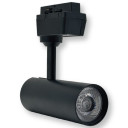 LED bėginis šviestuvas, 1F, 12W, 1200Lm, juodas, šilta balta šviesa