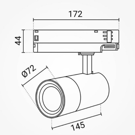 LED bėginis šviestuvas, 3F, 20W/25W/30W, 90Lm/W, baltas, CCT spalvos