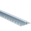 Profilis LED juostai, priglaistomas, sidabrinis, baltas dangtelis