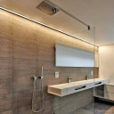 Profilis LED juostai, priglaistomas, sidabrinis, baltas dangtelis