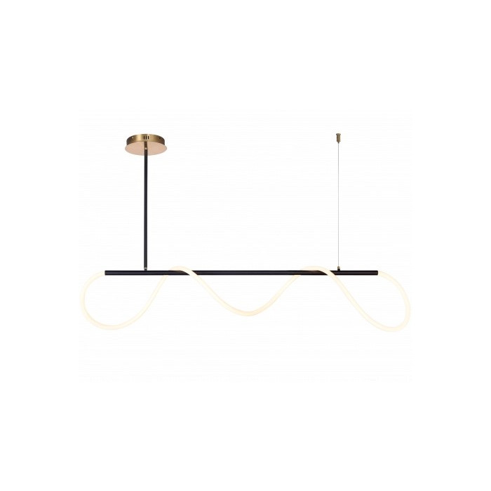 LED lubų šviestuvas, 36W, juodas, šilta balta šviesa