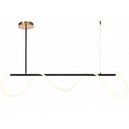 LED lubų šviestuvas, 36W, juodas, šilta balta šviesa