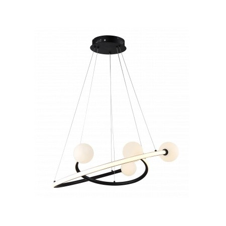 LED pakabinamas šviestuvas, 36W, juodas smėlis, šilta balta šviesa