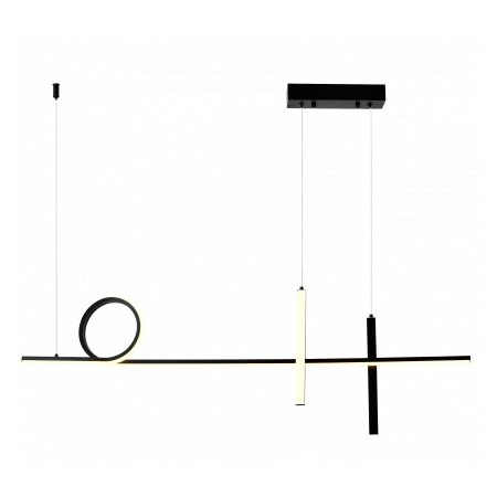 LED pakabinamas šviestuvas, 24W, juodas, šilta balta šviesa