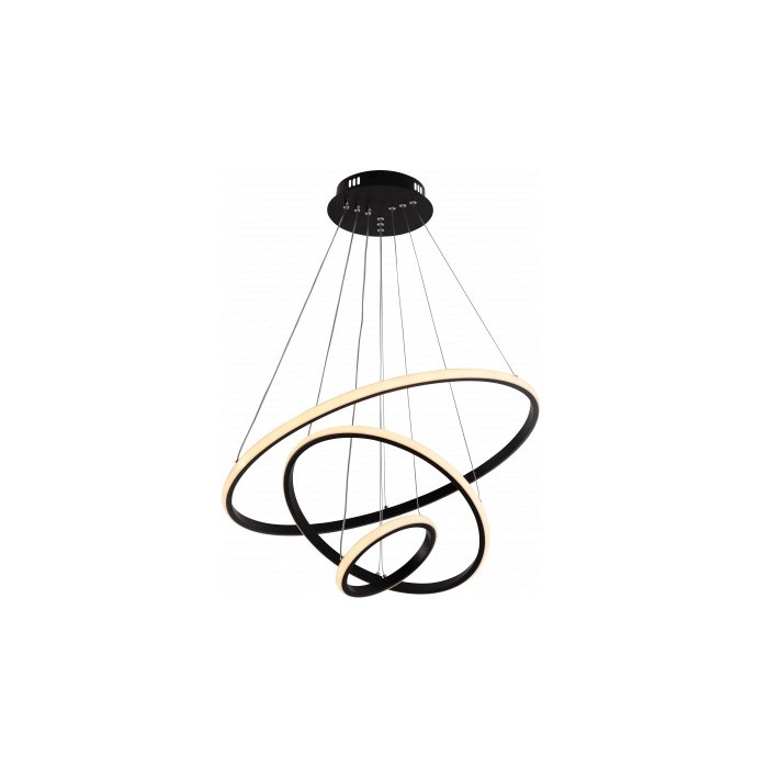 LED pakabinamas šviestuvas, 78W, juodas, dimeriuojamas, nuotolinis valdymas, CCT