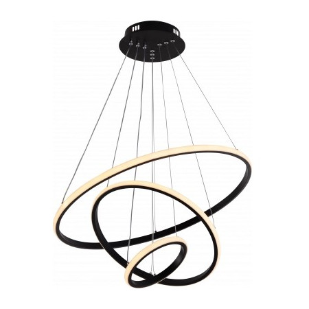 LED pakabinamas šviestuvas, 78W, juodas, dimeriuojamas, nuotolinis valdymas, CCT