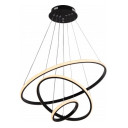 LED pakabinamas šviestuvas, 78W, juodas, dimeriuojamas, nuotolinis valdymas, CCT