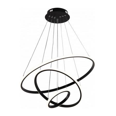 LED pakabinamas šviestuvas, 78W, juodas, dimeriuojamas, nuotolinis valdymas, CCT