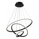 LED pakabinamas šviestuvas, 78W, juodas, dimeriuojamas, nuotolinis valdymas, CCT