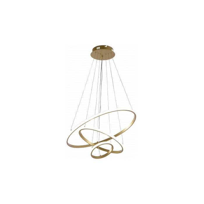 LED pakabinamas šviestuvas, 78W, šlifuotas auksas, dimeriuojamas, nuotolinis valdymas, CCT