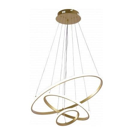 LED pakabinamas šviestuvas, 78W, šlifuotas auksas, dimeriuojamas, nuotolinis valdymas, CCT