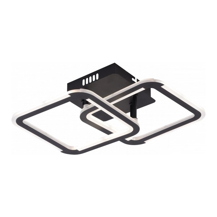 LED lubų šviestuvas, 30W, juodas, dimeriuojamas, nuotolinis valdymas, CCT