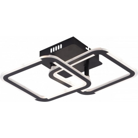 LED lubų šviestuvas, 30W, juodas, dimeriuojamas, nuotolinis valdymas, CCT