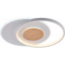 LED lubų šviestuvas, 54W, baltas/medis, dimeriuojamas, nuotolinis valdymas, CCT