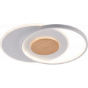 LED lubų šviestuvas, 54W, baltas/medis, dimeriuojamas, nuotolinis valdymas, CCT