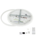 LED lubų šviestuvas, 54W, baltas/medis, dimeriuojamas, nuotolinis valdymas, CCT