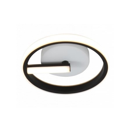 LED lubų šviestuvas, 7W, juodas, šilta balta šviesa