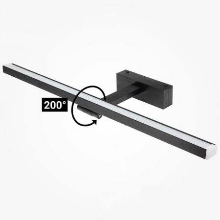 LED sieninis šviestuvas, juodas, 14W, neutrali balta šviesa